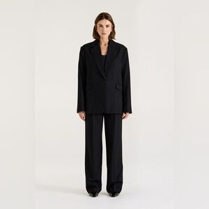 Henne Black Pinstripe Ornella Blazer